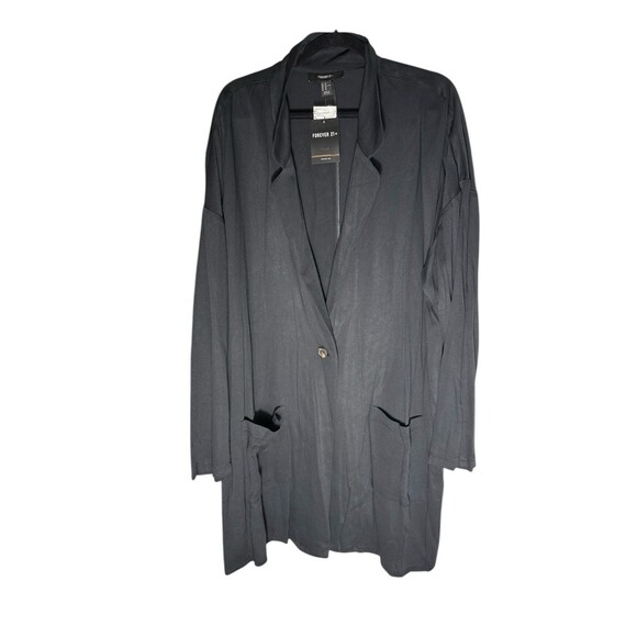 Forever 21 Open Front Black Duster Cardigan Women’s 3X NWT IMPERFECTIONS - Picture 1 of 16